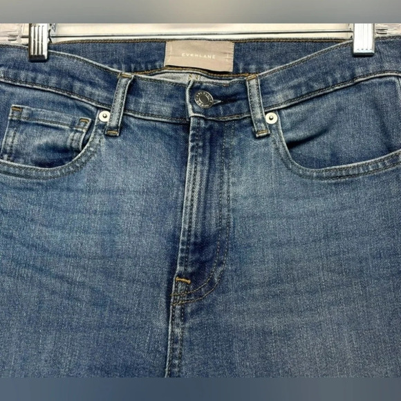 Everlane Jeans Size 26 Crop Medium Wash Mid Rise Classic denim - Picture 3 of 5